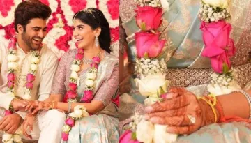 Sharwanand's Bride-To-Be, Rakshita Donned A Pastel Silk Saree With Diamond-Encrusted 'Kamarbandh'