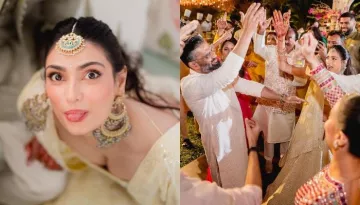 Athiya Shetty Dons A Lemon Yellow Lehenga 'Choli' At Fun-Filled 'Mehendi', KL Rahul Pulls Her Cheeks