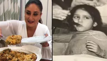 Kareena Kapoor Khan Hogs On Biryani In A Childhood Family Picture While Karisma Enjoys A Soft Drink