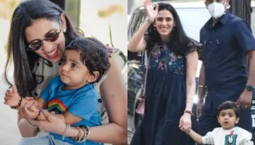 Shloka Mehta Dons A Ruffled Empire Dress As She Accompanies Son, Prithvi To KJo's Twins' B'Day Bash