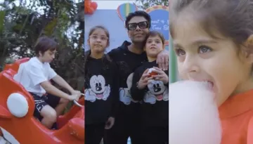 Taimur Ali Khan And Inaaya Naumi Relish Snacks, AbRam Khan Enjoys A Car Ride At KJo's Twins' B'Day