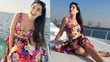Nora Fatehi Looks Sexy In Dolce And Gabbana Floral Pleated Skirt And Top Worth Rs. 36K For Her B'Day