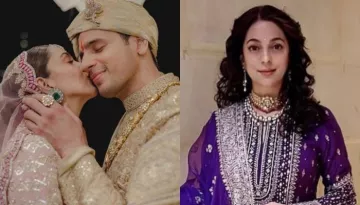 Juhi Chawla Donned A 'Sharara' With Intricate Silver Embroidery At Sidharth And Kiara's 'Mehendi'