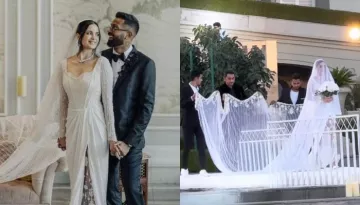 Natasa Stankovic's Bridal Gown Had A Dramatic 15 Feet Long Veil Which Took 50 Days To Be Made