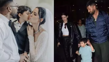 Hardik Pandya And Natasa Stankovic Spotted After Wedding, Watch Baby Agastya's 'No Photo' Gesture