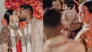 Natasa Stankovic Shows Tattoo With Hardik's Initial, Son Enjoys Their Hindu Wedding In Unseen Pics