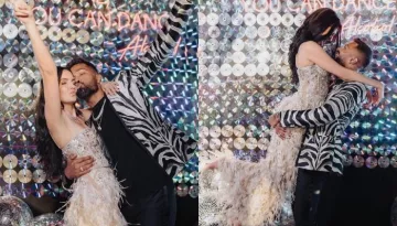 Natasa Stankovic Oozes Hotness In A Corset Dress With Feather Skirt For One Of Her Wedding Festivity