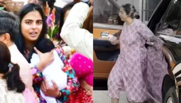 Isha Ambani Piramal Gets Spotted In A Pink Casual Co-Ord Set With Her Twins, Aadiya And Krishna