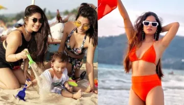 Krishna Mukherjee Twins In Orange Bikinis With Sissy, Reveals How They Were Compared In Childhood