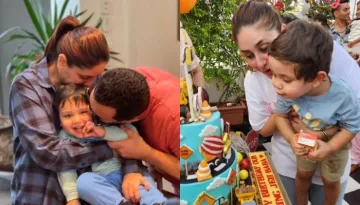 Kareena Kapoor's Jeh 'Baba' Relishes Popcorn, Can't Get Enough Of His B'Day Cake In Unseen Pictures