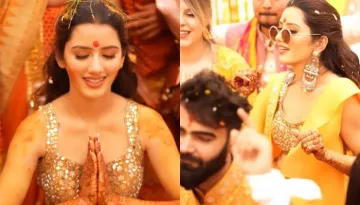 Influencer Bride, Neetu Bisht Radiates In Yellow On 'Haldi', Dons A Mirror-Work 'Choli' With 'Dori'