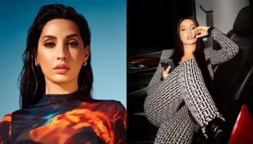 Nora Fatehi Looks Smoking Hot In A Monogrammed Balmain Ensemble Worth Rs. 5 Lakhs