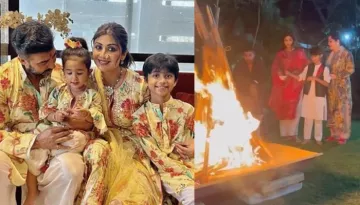Shilpa Shetty Burns Bamboo On 'Holika Dahan', Angry Netizens Troll Her, 'Baans Nahi Jalate Hindu'