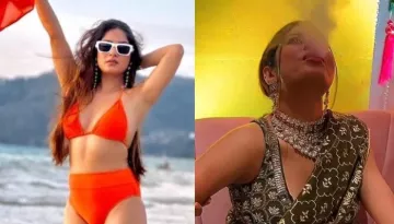 Bride-To-Be, Krishna Mukherjee Stuns In An Embroidered Green Saree, Enjoys 'Hukkah' At Her 'Mehendi'