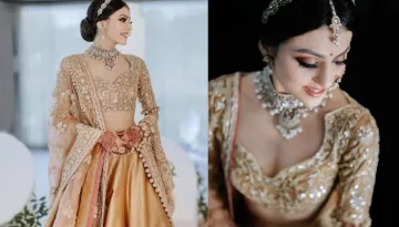 Manish Malhotra Bride Wore A Beige Gold Lehenga On Wedding, Donned Designer Ensembles At Ceremonies
