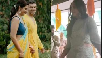 Dalljiet Kaur's Groom-To-Be, Nikhil Patel Twins In Green With His Step-Son, Jaydon For 'Sangeet'