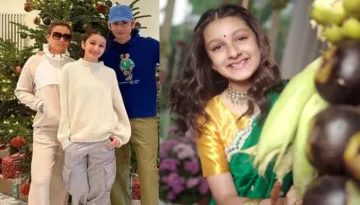 Namrata Shirodkar-Mahesh Babu's 10-Yr-Old Daughter, Sitara Wore Half-Saree With 'Nath' For Ugadi