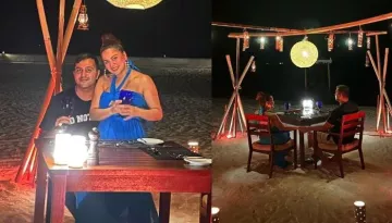 Shraddha Arya Celebrates Hubby's B'day In An Exotic Way, Stuns In A Blue Halter Neck Flowy Dress