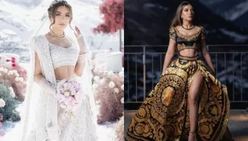 Sonam Babani's Glam Wedding Wardrobe, From Abu Jani-Sandeep Khosla Lehenga To Versace Co-Ord Set