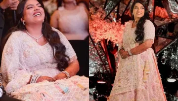 Bride Wore Abu Jani-Sandeep Khosla's 3D Lehenga With Her Love Story Embroidered On Her 'Dupatta'