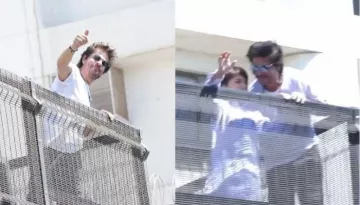 Shah Rukh Khan Twins In White With Son, AbRam Khan On Eid, Greets Fans Outside His Mansion, Mannat
