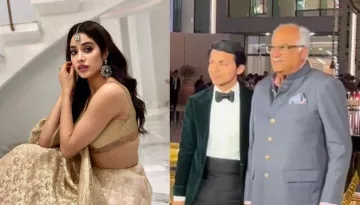 Janhvi Kapoor's Rumoured Beau, Shikhar Pahariya Poses With Her Father, Boney Kapoor At NMACC Launch