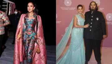 Radhika Merchant Dons A Floral-Printed Jumpsuit, Styles It With A Statement Cape At NMACC Day 2