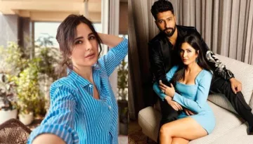 Katrina Kaif Looks Radiant In A Striped Blue Shirt, Fans Assume It Belongs To Vicky Kaushal