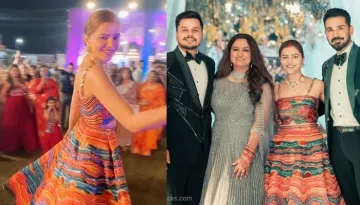 Rubina Dilaik Shares Glimpses From Sister's Reception Party, Stuns In A Waterfall Lehenga 'Choli'