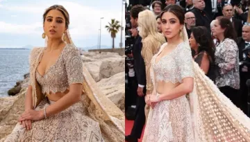 Sara Ali Khan Wore A Hand-Embroidered Lehenga At Cannes, Netizen Says 'Looks Like Bridal Photoshoot'
