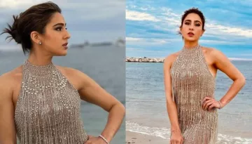 Cannes 2023: Sara Ali Khan Stuns In A Shimmery Sliver Bodycon Gown, Pens A 'Shayari' For Gram Fans