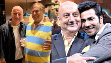Anupam Kher Visits David Dhawan's Home, Recalls How Varun Used To Walk In Shorts When He Was Young