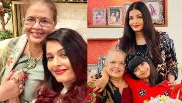 Aishwarya Rai And Aaradhya Bachchan Bake A Special Heart Shaped Cake For Brinda Rai's 72nd Birthday