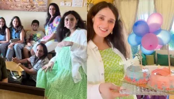 Mom-To-Be, Pankhuri Awasthy Gets An Intimate Baby Shower, She Looks Cute In A Green Flowy Dress