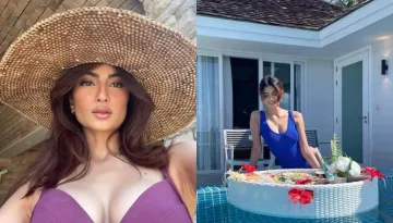 Palak Tiwari Enjoys A Floating Meal In A Sexy Blue Monokini, Netizen Asks 'How Much Did You Eat?'