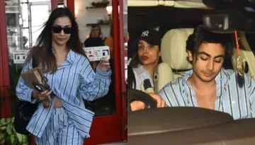 Malaika Arora's Son, Arhaan Borrows His Mom's Striped Shirt For A Dinner Date, Pulls Off A Sexy Look