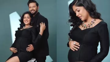 Ishita Dutta Posts Glimpses Of Her Maternity Shoot, Caresses Her Baby Bump In A Thigh-High Slit Gown