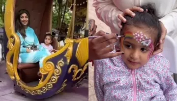 Shilpa Shetty Enjoys An Adventure Ride With Samisha In London, Baby Girl Flaunts Her Face Painting