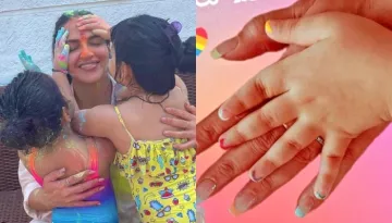 Esha Deol Enjoys Manicure With Daughters, Radhya And Miraya, Trio Flaunts Their Matching Nailpaint