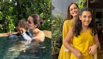 Dia Mirza Shares Glimpses Of Her Family Vacation, Calls Her 14-Year-Old Stepdaughter 'Blob Of Hair'