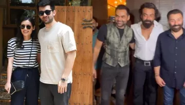 Sunny Deol Poses With Brothers, Bobby And Abhay At His Son, Karan Deol And Drisha's 'Roka' Ceremony