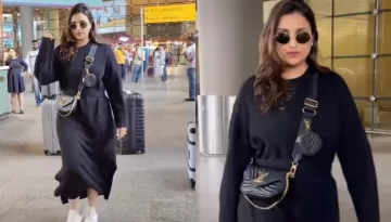 Parineeti Chopra Dazzles In A Black Dress At Airport, Styles It With A LV Bag Worth Rs. 2.23 Lakhs