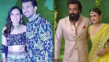 Bobby Deol Attends 'Bhatija', Karan's 'Sangeet' With Wife, Tanya, She Dons A 'Chikankari' Lehenga