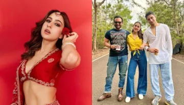 Sara Ali Khan Poses Happily With Her Boys, Saif And Ibrahim Ali Khan, She Pens A Hilarious Caption