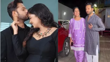 Ishita Dutta Flaunts Baby Bump In A Purple Embroidered Suit, Goes On A Movie Date With Hubby, Vatsal