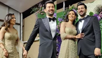 Karan Deol's Wife, Drisha Stuns In Beige Embellished Lehenga With A Corset Top For Wedding Reception