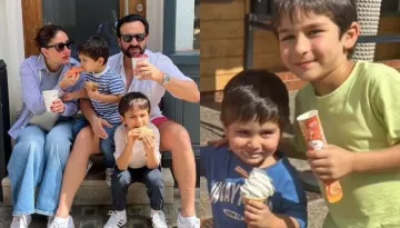 Kareena Kapoor's Sons, Taimur And Jehangir Pose With Cousin, Inaaya, They Relish Ice-Cream In London