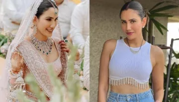 Sonnalli Seygall Flaunts A Diamond 'Mangalsutra' And 'Sindoor' With A Crop Top For Promotions