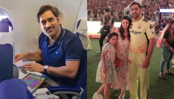 MS Dhoni Wins Hearts As He Travels In Economy Class With Wife, Sakshi, Spotted Playing Candy Crush