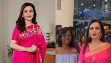 Nita Ambani Poses With A Young Fan At NMACC, Styles Her Simple Look With A Dior Bag Worth Rs 2 Lakh